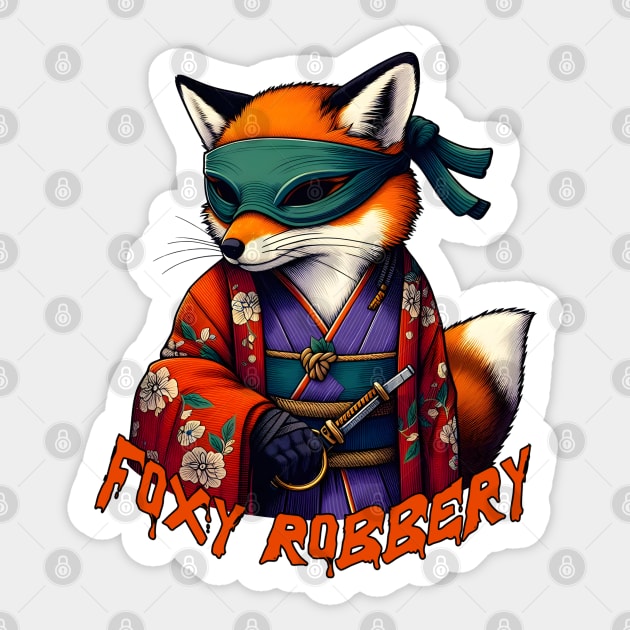 Foxy thief Sticker by Japanese Fever